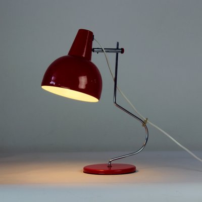 Midcentury Lidokov L193 Table Lamp in Red Metal by Josef Hurka, 1960s-UL-1977230