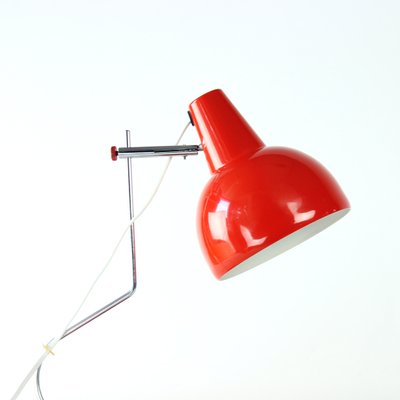 Midcentury Lidokov L193 Table Lamp in Red Metal by Josef Hurka, 1960s-UL-1977230