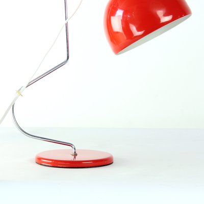 Midcentury Lidokov L193 Table Lamp in Red Metal by Josef Hurka, 1960s-UL-1977230