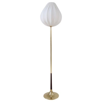 Midcentury Modern Trumpet Shaped Brass Floor Lamp, 1960s-UYK-1808282