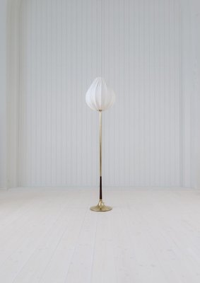 Midcentury Modern Trumpet Shaped Brass Floor Lamp, 1960s-UYK-1808282