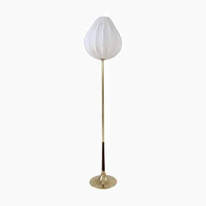 Midcentury Modern Trumpet Shaped Brass Floor Lamp, 1960s-UYK-1808282