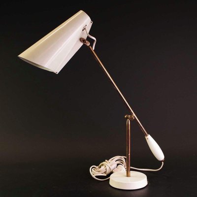 Midcentury Modern White Table Lamp by Birger Dahl, 1950s-RUK-2028725