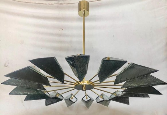 Midcentury Murano Glass Chandelier, 1980s-UH-787475