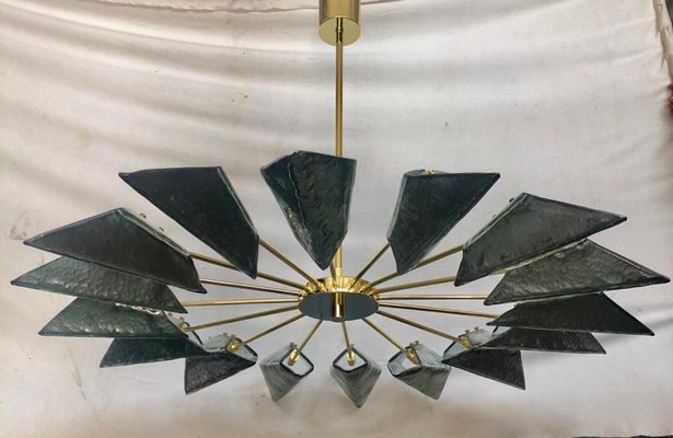 Midcentury Murano Glass Chandelier, 1980s-UH-787475