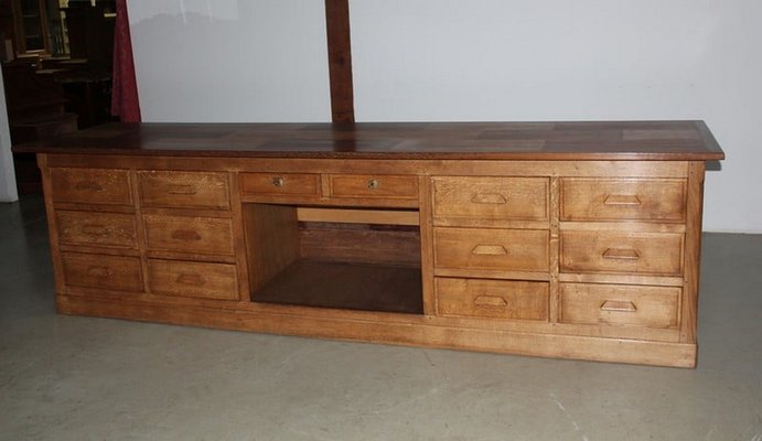 Midcentury Oak & Mahogany Trade Counter-RVK-1317937