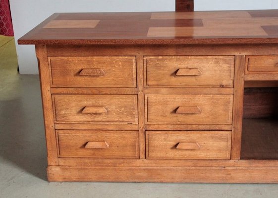 Midcentury Oak & Mahogany Trade Counter-RVK-1317937