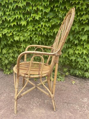 Midcentury Rattan Armchairs, 1950s, Set of 2-SDV-1330601