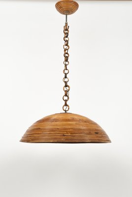 Midcentury Rattan Pendant by Vivai Del Sud, 1960s-LYQ-2035238