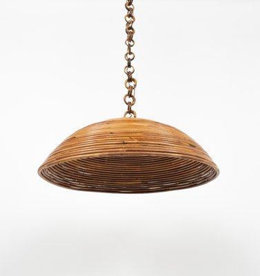 Midcentury Rattan Pendant by Vivai Del Sud, 1960s-LYQ-2035238