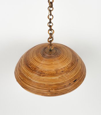 Midcentury Rattan Pendant by Vivai Del Sud, 1960s-LYQ-2035238