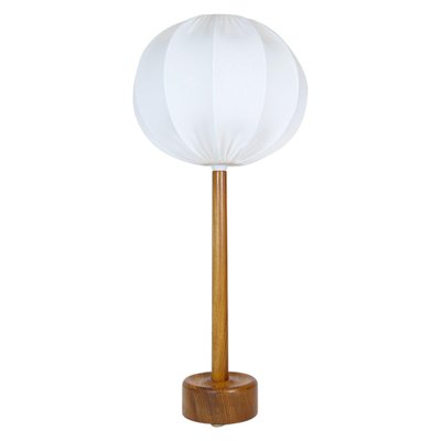 Midcentury Solid Teak Table Lamp, Sweden, 1960s-UYK-1256822