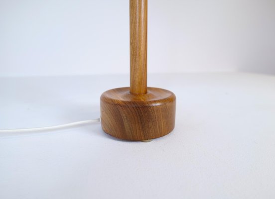 Midcentury Solid Teak Table Lamp, Sweden, 1960s-UYK-1256822