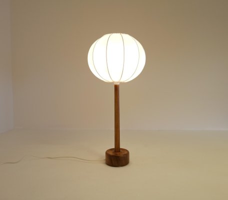 Midcentury Solid Teak Table Lamp, Sweden, 1960s-UYK-1256822