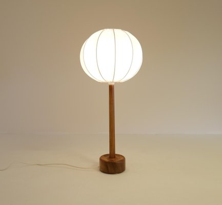 Midcentury Solid Teak Table Lamp, Sweden, 1960s-UYK-1256822