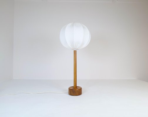 Midcentury Solid Teak Table Lamp, Sweden, 1960s-UYK-1256822