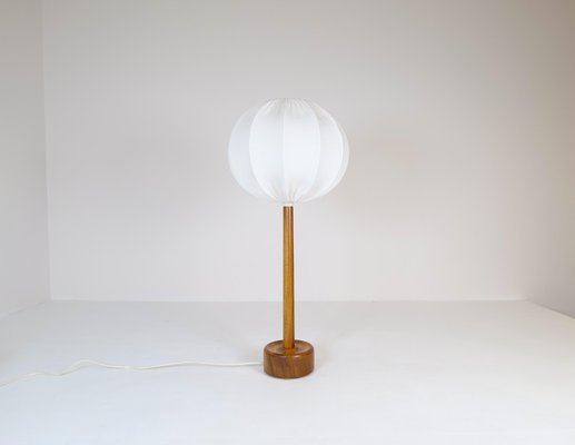 Midcentury Solid Teak Table Lamp, Sweden, 1960s-UYK-1256822