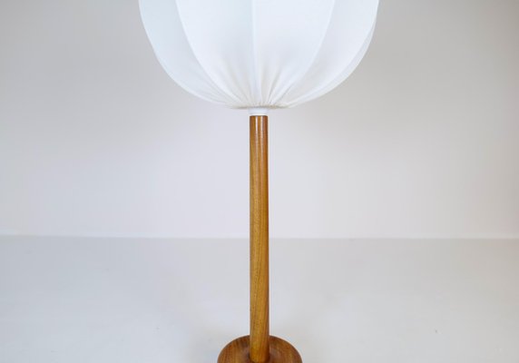 Midcentury Solid Teak Table Lamp, Sweden, 1960s-UYK-1256822