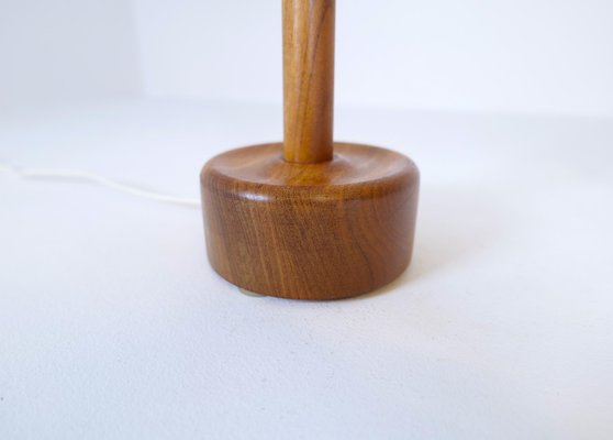 Midcentury Solid Teak Table Lamp, Sweden, 1960s-UYK-1256822