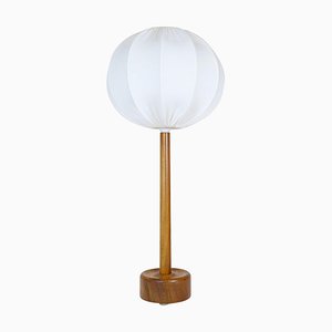 Midcentury Solid Teak Table Lamp, Sweden, 1960s-UYK-1256822