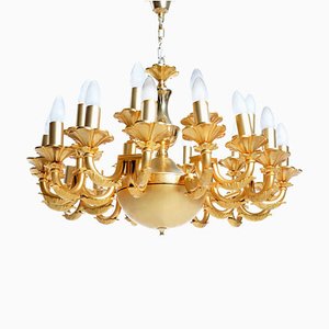 Middle Eastern 24-Light Chandelier in Brass, 1950s-UL-946554