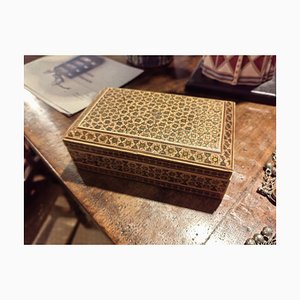 Middle Eastern Maple Box with Khatam Kari Decoration, 1920s-ZFY-1792862