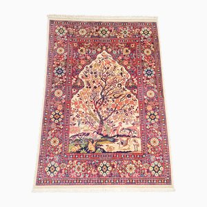 Middle Eastern Silk Rug Tree of Life, 1960s-AXJ-2022517