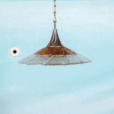 Midmod Glass Hanging Lamp by Orrefors, 1960s-HGA-2041706