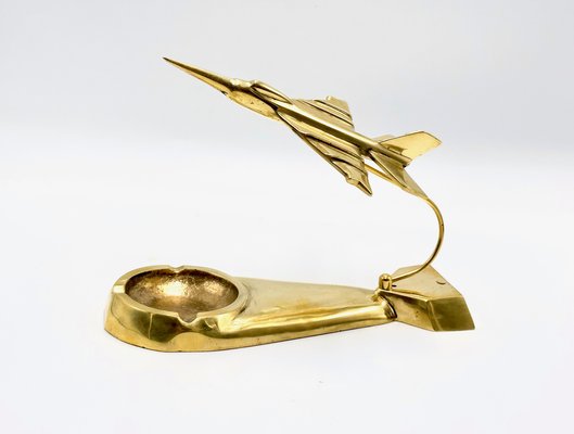 Mig 21 Desk Plane Model in Brass, 1950s-ZCY-1727080