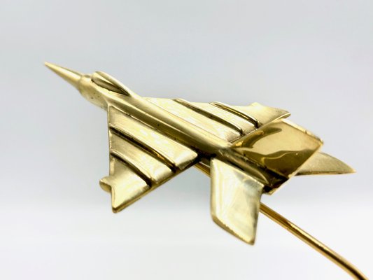 Mig 21 Desk Plane Model in Brass, 1950s-ZCY-1727080