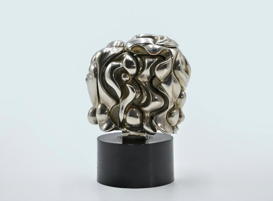 Miguel Berrocal, Portrait of Michele, Nickel Plated Sculpture, 1969-ZCI-2029544