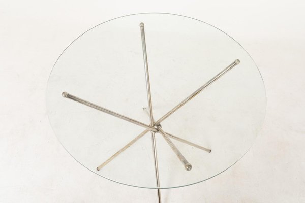 Mikado Stand in Silvered Brass and Glass, 1980s-CEJ-675888