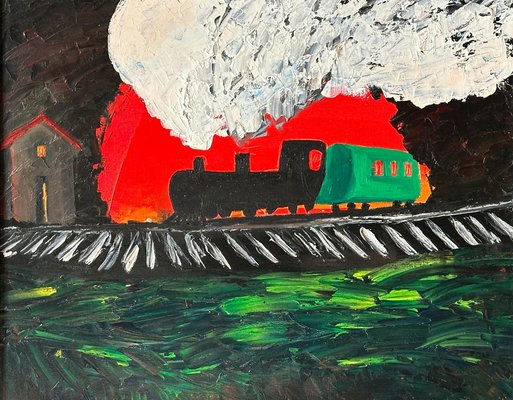 Mikheil Arbolishvili, Train, 2012, Oil on Canvas-CHG-2037883