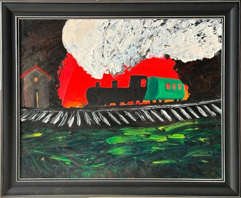 Mikheil Arbolishvili, Train, 2012, Oil on Canvas-CHG-2037883