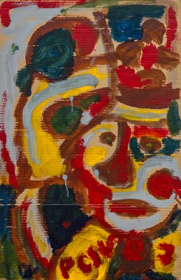 Miklos Nemeth, Curious Clown, 1997, Oil Painting-KEU-2034889