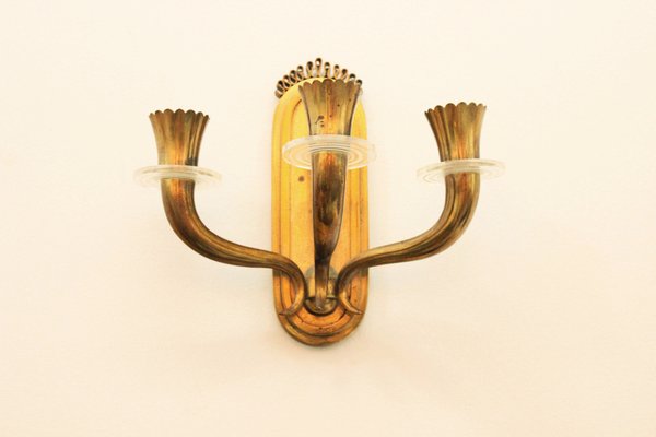 Milanese Wall Lights by Gio Ponti, 1940s, Set of 3-IJR-1406520