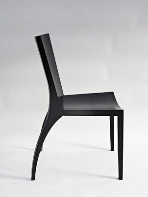 Milano Chair in Black Lacquered Ash with Embossed Leather Cushion by Gunter Lambert, 2015-EP-1776030