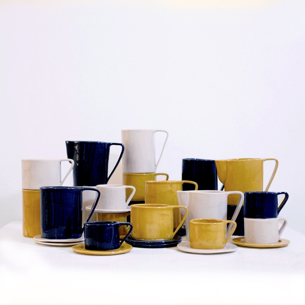 Milano Sole Set of 4 Espresso Cups and Saucers by Marta Benet