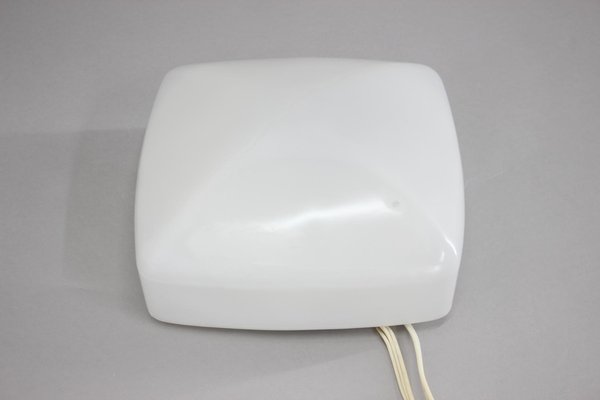 Milk Glass Wall Lamp, Czechoslovakia, 1970s-TZ-1392567