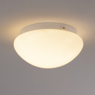 Milk White Glass Murano Ceiling Lamp, Italy, 1980s-MPO-1333363