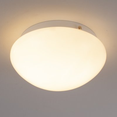 Milk White Glass Murano Ceiling Lamp, Italy, 1980s-MPO-1333363