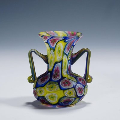 Millefiori Vases attributed to Fratelli Toso, Murano, 1890s, Set of 5-KJP-1803456