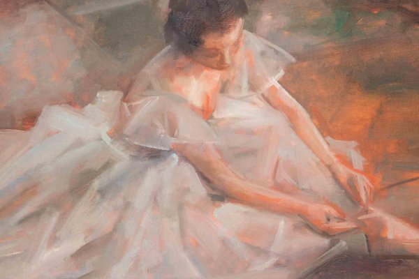 Miloslava Vrbova-Štefková, Ballerina, Oil Painting, Mid-20th Century-ZCI-2032678