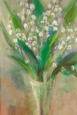 Miloslava Vrbova-Štefková, Lilies of the Valley in a Vase, Oil Painting, Mid-20th Century-ZCI-2032684