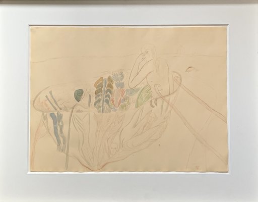 Mimmo Paladino, Untitled, 1983, Watercolor, Chalk & Ink on Paper-QFT-1354511