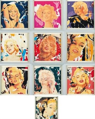 Mimmo Rotella: Marilyn, the Faces, Silkscreen and Collage-PLZ-942309