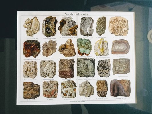 Minerals and Rocks. Encyclopedic Graphics, Germany, Chromolithograph-FSD-1121857