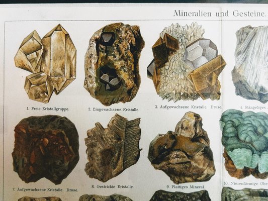 Minerals and Rocks. Encyclopedic Graphics, Germany, Chromolithograph-FSD-1121857