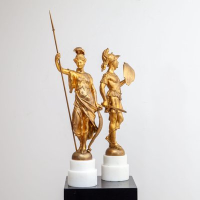 Minerva and Mars, Late 19th Century, Bronzes, Set of 2-VEI-2021309