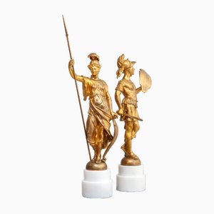 Minerva and Mars, Late 19th Century, Bronzes, Set of 2-VEI-2021309